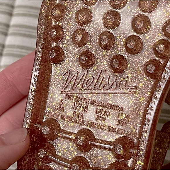 Mini Melissa Baby Girl Jelly Sandals - PINK GLITTER - Picture 3 of 5